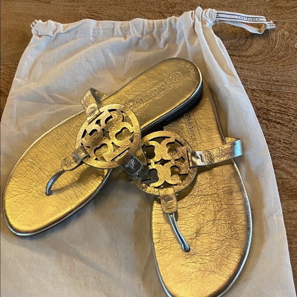 Tory Burch Miller Gold Sandals - Picture 5 of 5